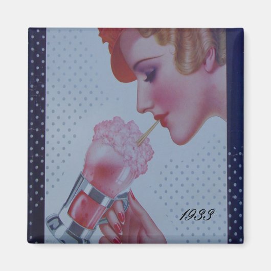 Aimant Fontaine vintage Soda 1933 (Devant)
