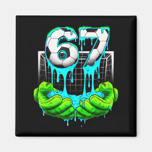 Aimant Football 67 Six Seven 6 7 Drôle Gen Alpha Meme Dri
