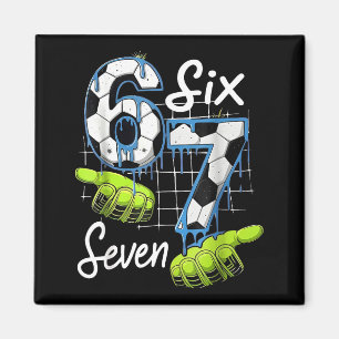 Aimant Football 67 Six Seven Drôle Gen Alpha Meme Drip _2