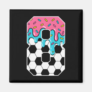 Aimant Football 8 ans glace qui coule jeunesse 8e anniver