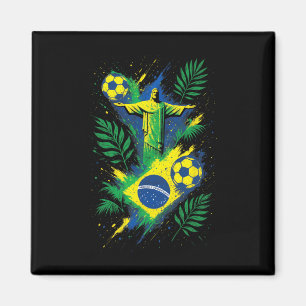 Aimant Football Brésil Footbyll Christ Rio Culture