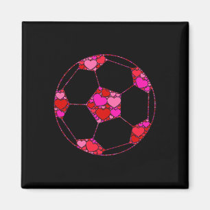 Aimant Football Byll Rose Rouge Coeur Pour Femmes Hommes 