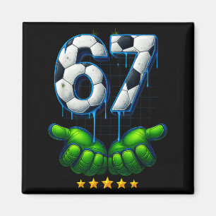 Aimant Football Drôle 67 Six Sept Drôle Gen Alpha Meme Dr