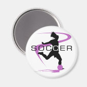 Aimant Football - Filles - Rose (Recto/Verso)