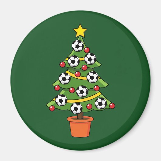 Aimant Football Football Arbre de Noël (Devant)