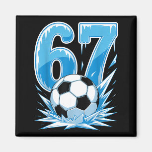 Aimant Football gelé 67 Sports de glace Numéro Style d'hi
