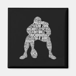 Aimant Football Lineman Football Américain Homme Enfants