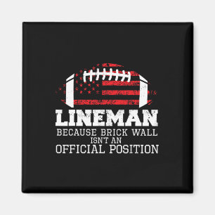 Aimant Football Lineman Parce Que Brick Wall O-line D