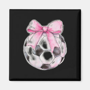Aimant Football Ll Rose Coquette Arc Ruban Délicat Filles