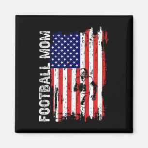 Aimant Football Maman Américaine Drapeau Patriotique Mama