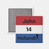 Aimant Football néerlandais, personnalisable (Recto/Verso)