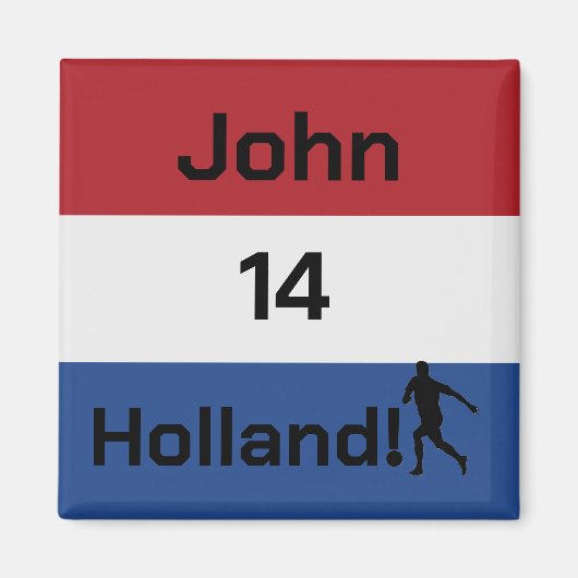 Aimant Football néerlandais, personnalisable (Devant)