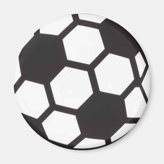 Aimant Football Noir & Blanc (Devant)