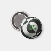 Aimant Football noir et blanc (Recto/Verso)