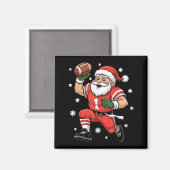 Aimant Football Santa Claus Lineman Christmas Quarterback (Recto/Verso)