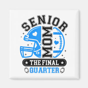 Aimant Football Senior Mom 2026 Le dernier trimestre Blue