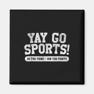 Aimant Football Soccer Basketball Team Fun Yay Go Sports