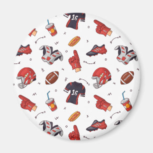 Aimant Football Sports Equipment with Food Pattern