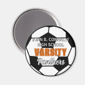 Aimant Football Varsity sur mesure Lycée Orange (Recto/Verso)