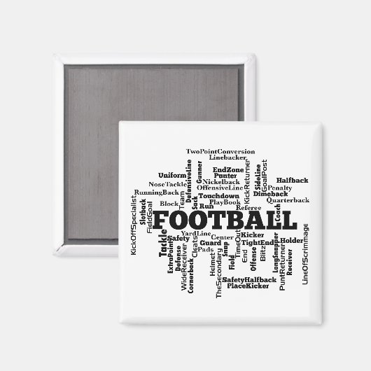 Aimant Football Word Cloud (Recto/Verso)