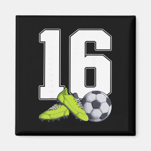 Aimant Footller Soccer 16e Anniversaire Garçons 16 Ans