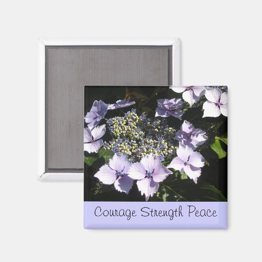 Aimant Force - Hydrangées de mauve (Recto/Verso)