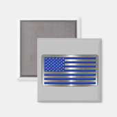 Aimant Forces armées et police USA Flag Hommage (Recto/Verso)