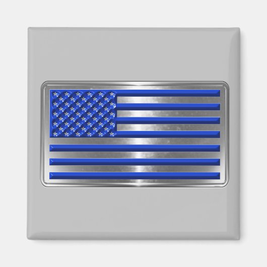 Aimant Forces armées et police USA Flag Hommage (Devant)