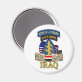Aimant forces spéciales béets verts irak vétérans de guer (Recto/Verso)