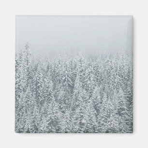 Aimant Forêt couverte dans la neige