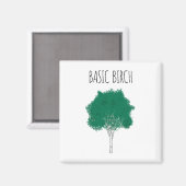 Aimant Forêt de bouleau drôle d'écologiste de base randon (Recto/Verso)