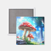Aimant Forêt de Champignons (Recto/Verso)