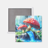 Aimant Forêt de Champignons (Recto/Verso)