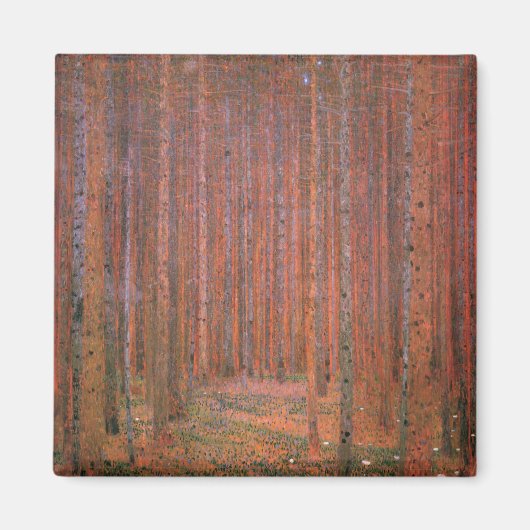 Aimant Forêt de sapins (par Gustav Klimt) (Devant)