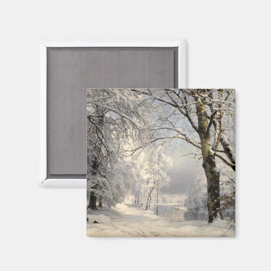 Aimant Forêt d'hiver (Recto/Verso)