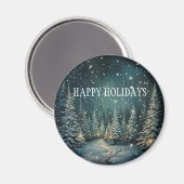 Aimant Forêt d'hiver (Recto/Verso)