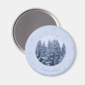 Aimant Forêt hivernale magique - (Recto/Verso)