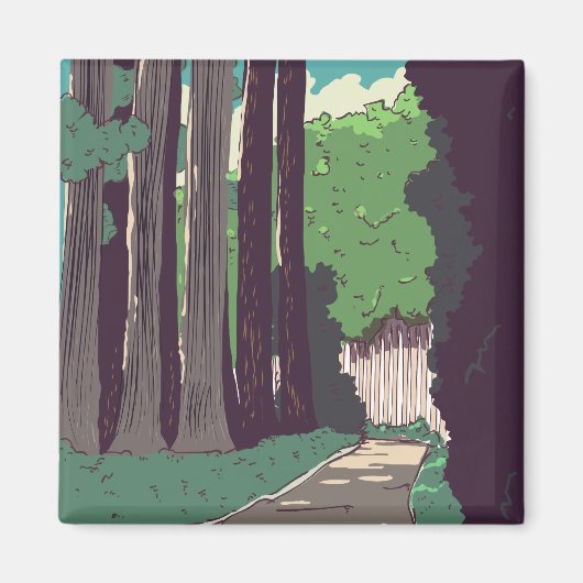 Aimant Forêt japonaise (Devant)