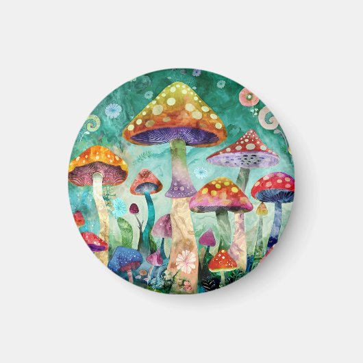 Aimant Forêt magique des champignons (Devant)