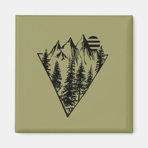 Aimant Forêt minime de pins paysagers