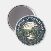 Aimant Forêt nationale de Shawnee États-Unis (Recto/Verso)