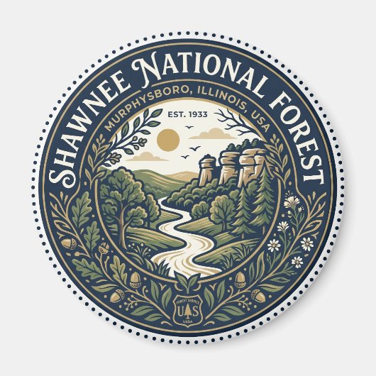 Aimant Forêt nationale de Shawnee États-Unis (Devant)