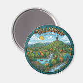 Aimant Forêt nationale de Talladega Alabama (Recto/Verso)
