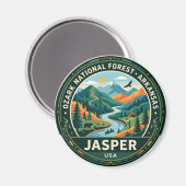 Aimant Forêt nationale d'Ozark USA (Recto/Verso)