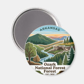 Aimant Forêt nationale Ozark Arkansas (Recto/Verso)