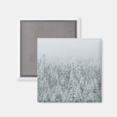Aimant Forêt recouverte de neige (Recto/Verso)