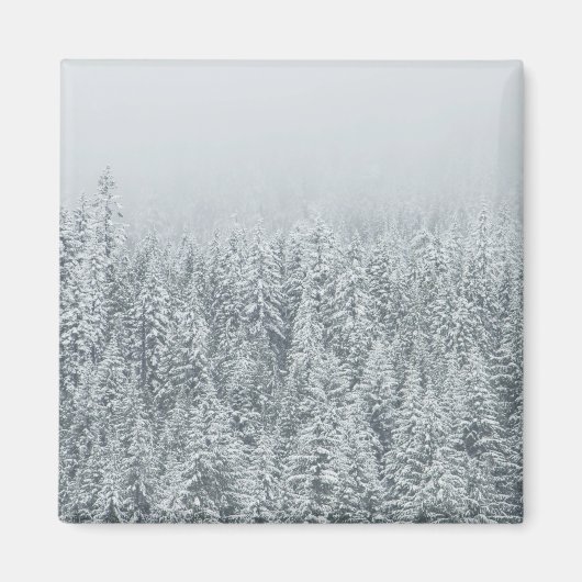 Aimant Forêt recouverte de neige (Devant)