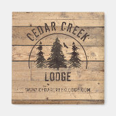 Aimant Forêt rustique arbres de vacances Promotion de loc (Devant)