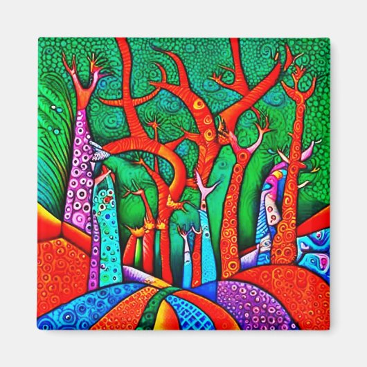 Aimant Forêt sur les collines (Devant)