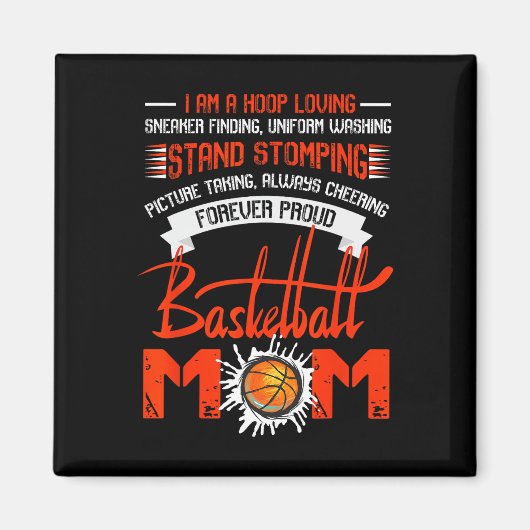 Aimant Forever Fier Basketball Maman T (Devant)